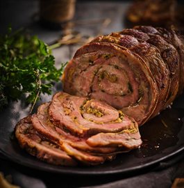 Herb Stuffed Braised Pork Roast