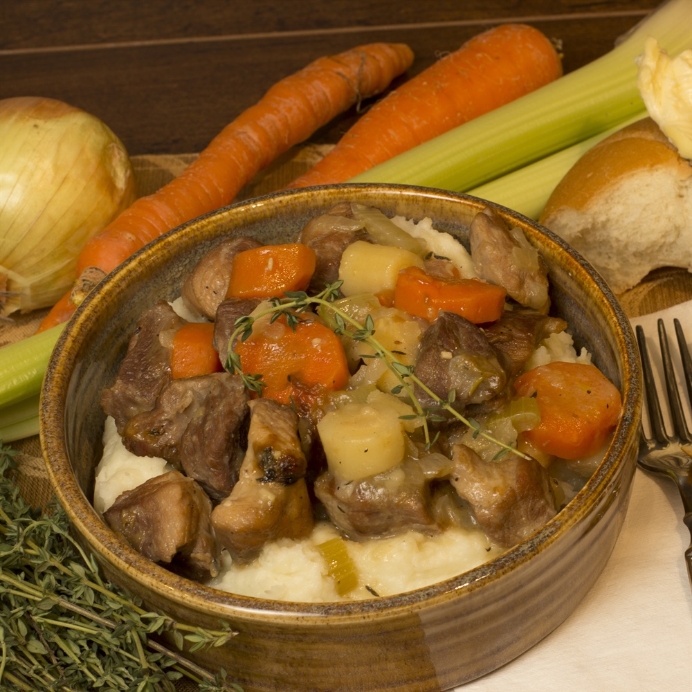 Pork stew with root vegetables and apple cider…and warming up from the inside out