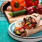 Oven-Grilled Pork and Veggie Wraps