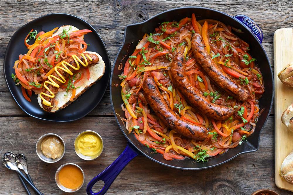 Hot Italian Sausage With Peppers And